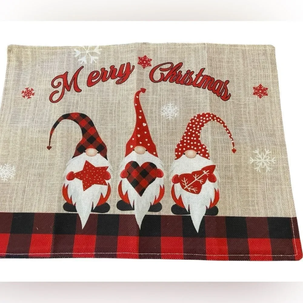 SET‎ OF 6 GNOME FABRIC PLACEMATS
